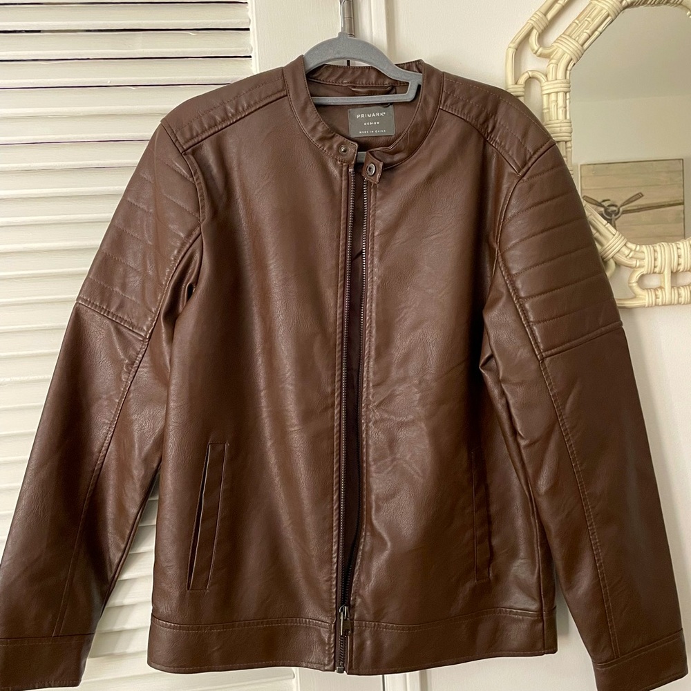 Men's size Med Primark brown "leather" jacket